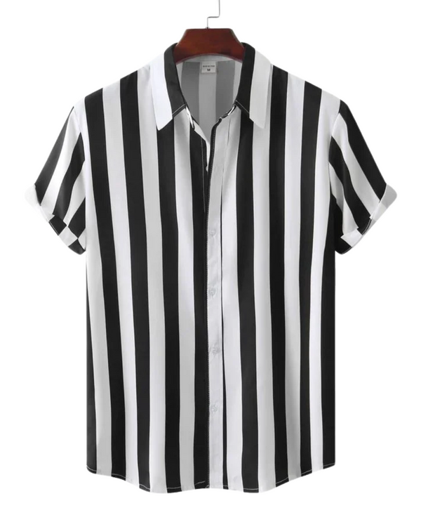 Camisa de verão às riscas respirável